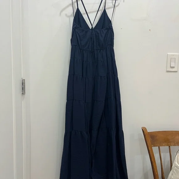 Abercrombie & Fitch Dark Blue Tiered Maxi Dress - Picture 2 of 2